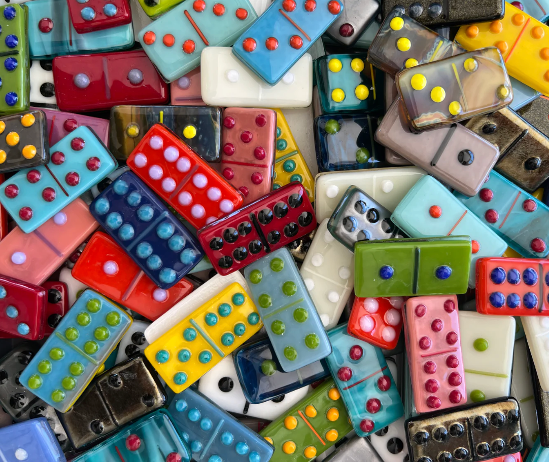 Custom Made Glass Domino
