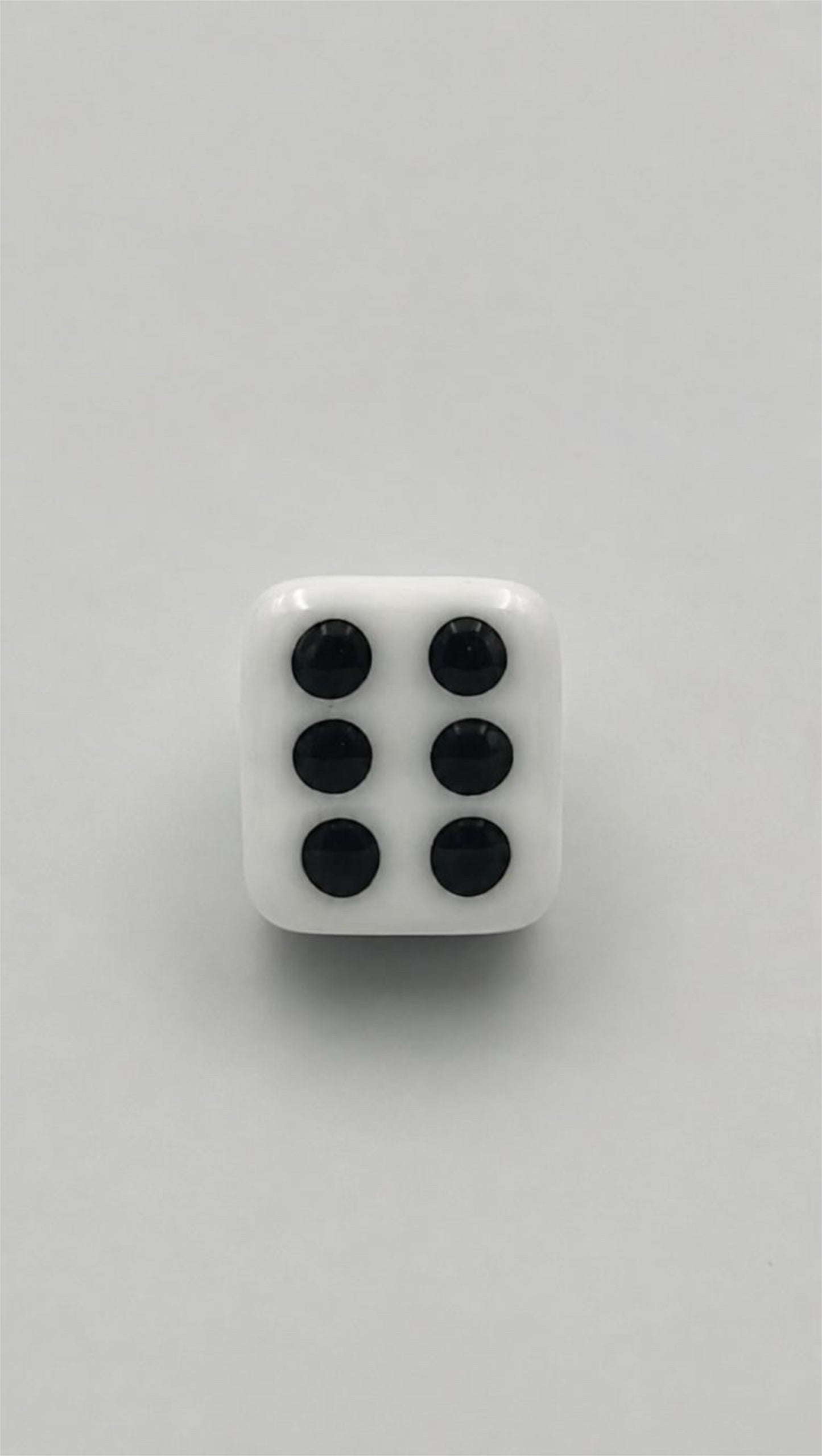 White Glass Fused Adjustable Number Ring with Black Details
